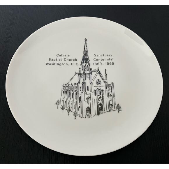 Calvary Baptist Church Souvenir Plate - Picture 1 of 3